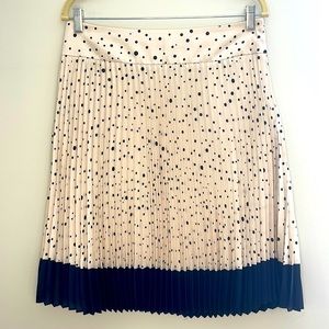 ANN TAYLOR pleated polka dot skirt